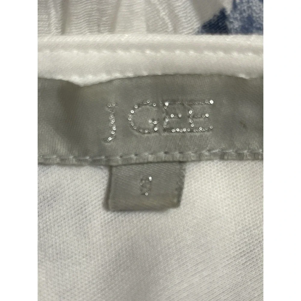 J GEE  Blue & White Floral Tiered Maxi Dress Womens S Ruffles Cottage Fairy Boho